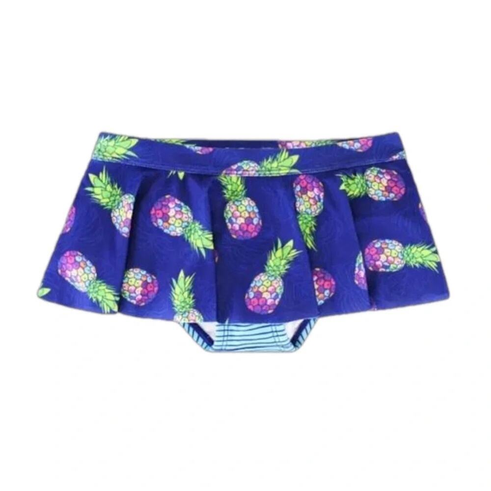UV Skinz Girls Swimwear Rash guard Pineapple Hat Toddler Set Size 5 NWT - Picture 6 of 7